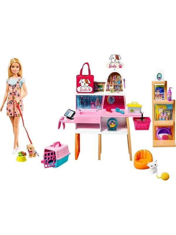 Barbie ve Evcil Hayvan Dükkanı Oyun Seti GRG90