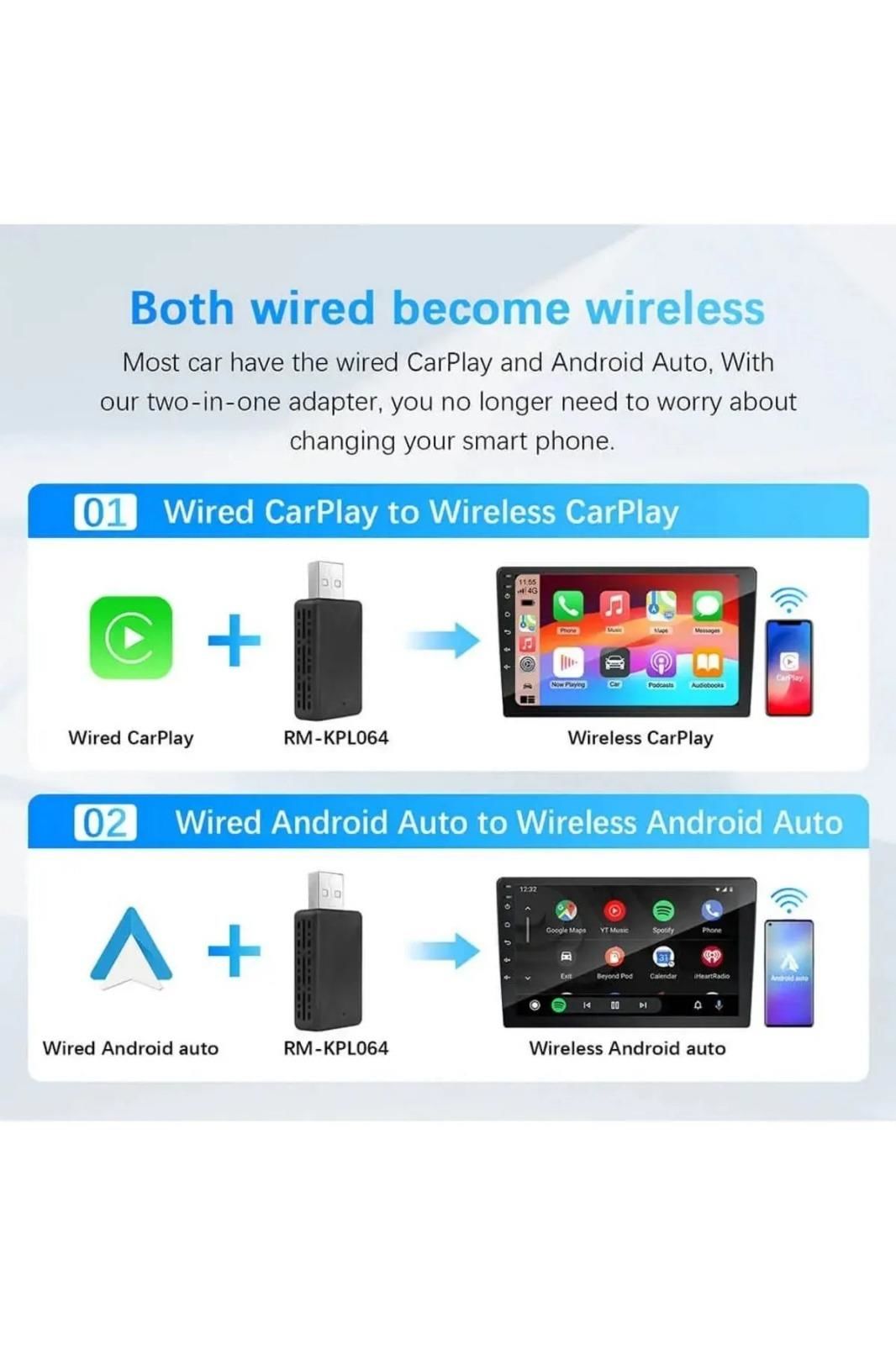 FK Araç Apple Android Cihazlar için Mini Carplay Adaptörü