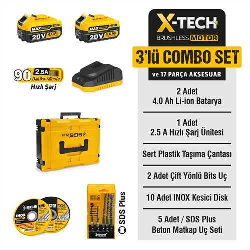 COMBO SET 3 PARÇA (Darbeli Matkap/Kırıcı-Delici Matkap/Avuç Taslama Makinesi)