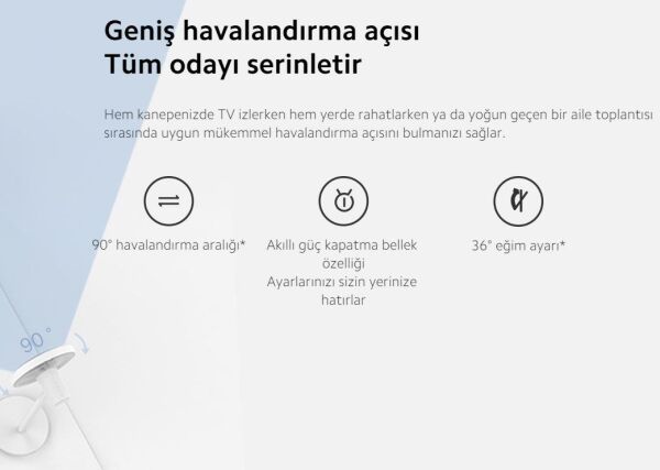 Xiaomi Mi Smart Masa Üstü, Zemin Fan 2 Lite Vantilatör (Xiaomi Türkiye Garantili)