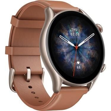 Amazfit GTR 3 PRO Sesli Görüşme Akıllı Saat Kahverengi Deri (Amazfit Türkiye Garantili)
