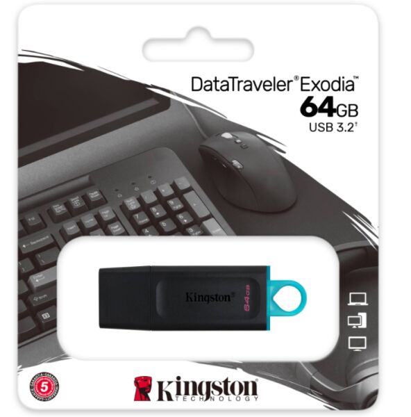 Kingston 64 GB USB 3.2 Gen1 DTX/64GB Exodia