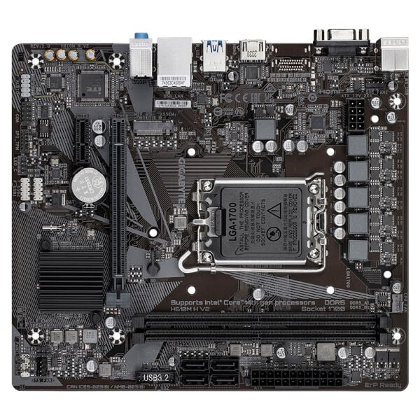 Gigabyte H610M H V2 DDR5 5600Mhz (OC) HDMI M.2 mATX 1700p