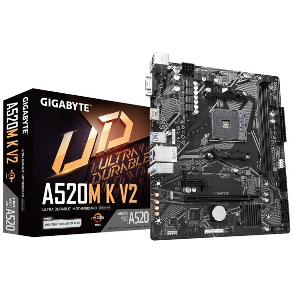 Gigabyte A520M K V2 DDR4 5100 Mhz (OC) HDMI M.2 mATX AM4