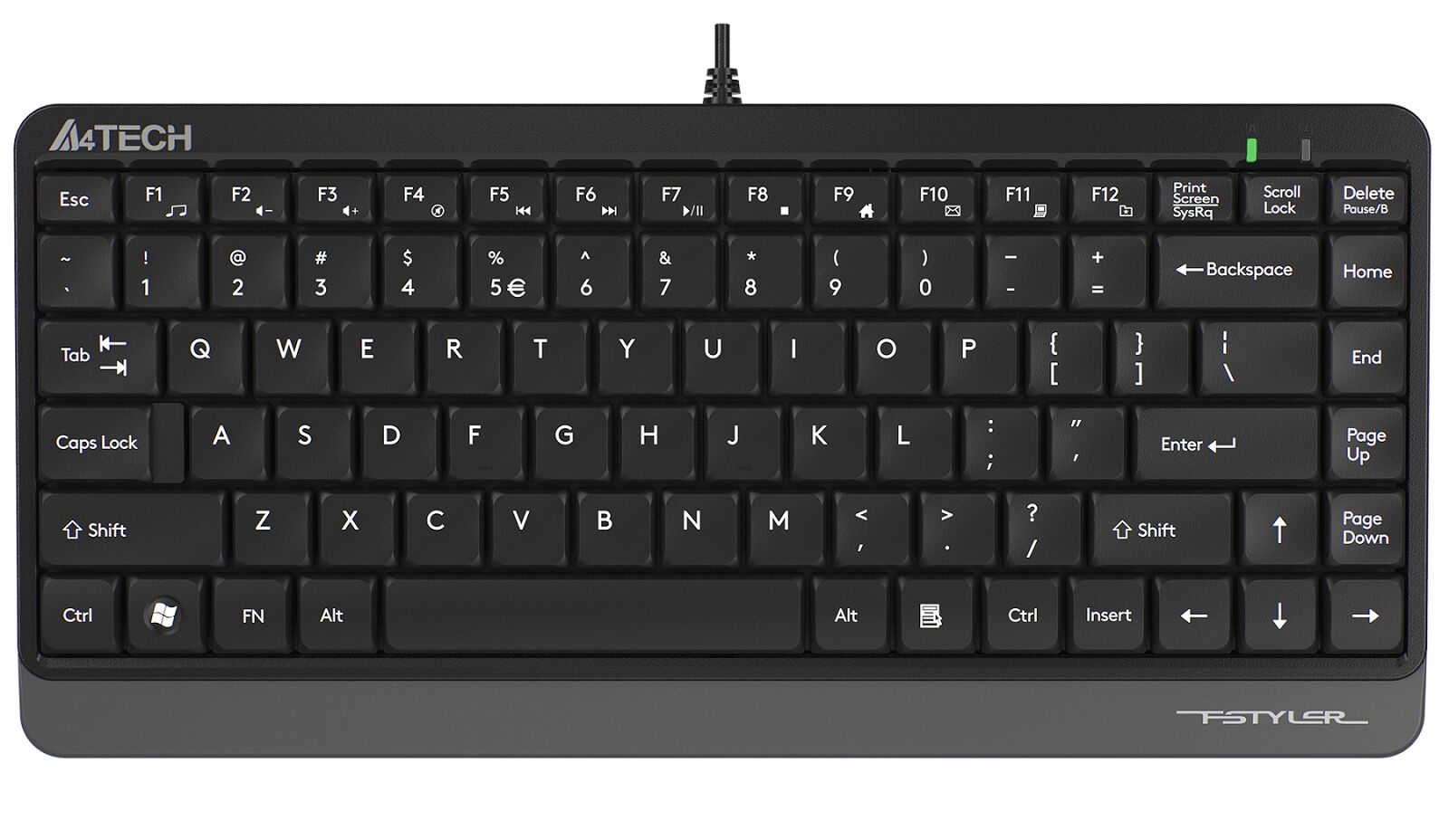 A4 Tech FK11 Slim Q Klavye Usb Gri