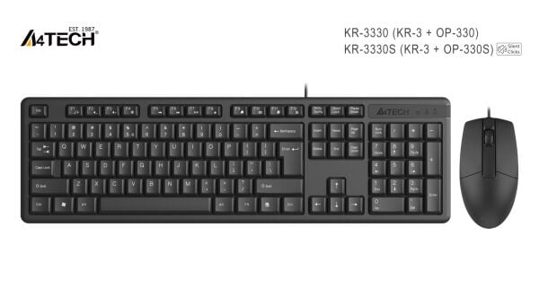 A4 Tech KR-3330 Q FN Multimedya Usb Siyah Set