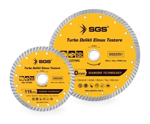 TURBO DELİKLİ ELMAS TESTERE 115MM