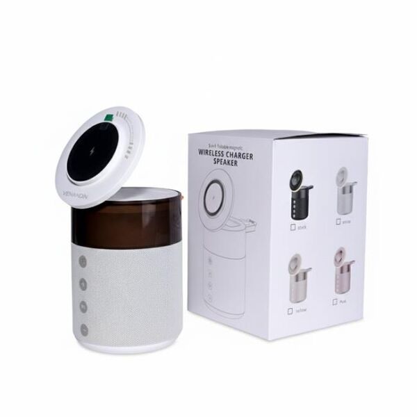 Venandin Fusion 5in1 Megsafe Hoparlör Özellikli Kablosuz Şarjlı Gece Lambası