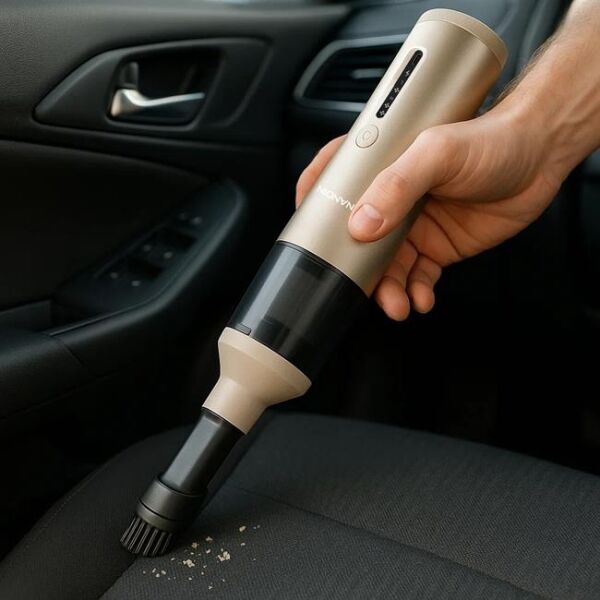 Venandin Portava Taşınabilir Araç içi Ev19000Pa Güçlü Vakumlu El Süpürgesi Gümüş