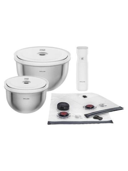 Zwilling Fresh & Save Bowls Vakumlu Başlangıç Seti Paslanmaz Çelik M/L 9 Parça