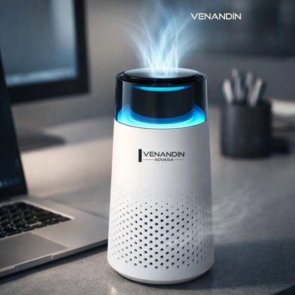 Venandin Aeria Go Taşınabilir Araç içi Masa Üstü Hava Temizleyici Beyaz