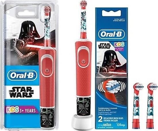Oral-B D100 Star Wars Çocuk Elektrikli Diş Fırçası + 2'li Yedek Başlık