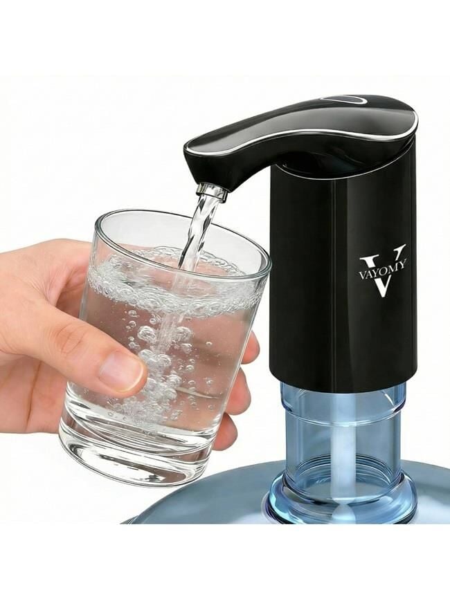 Vayomy SilentPro Sessiz Şarjlı Otomatik Damacana Su Pompası Dalgıç Motor Yüksek Hızlı Dolum Çocuk Kilidi (Bpa Free)