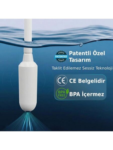 Vayomy SilentPro Sessiz Şarjlı Otomatik Damacana Su Pompası Dalgıç Motor Yüksek Hızlı Dolum Çocuk Kilidi (Bpa Free)