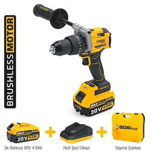 DARBELİ MATKAP SETİ 20 VOLT 130 Nm Tork 2*4.0Ah (KÖMÜRSÜZ MOTOR)