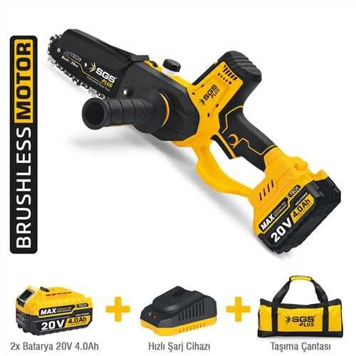 AĞAÇ BUDAMA TESTERESİ 200 MM 20 VOLT 2*4.0 AH