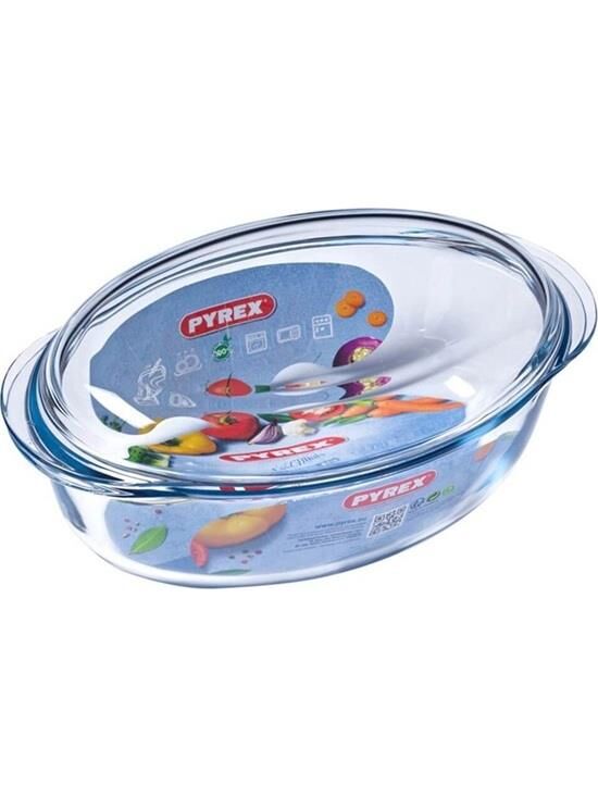 Pyrex Kapaklı Oval Fırın Kabı 4L 459A000/7143