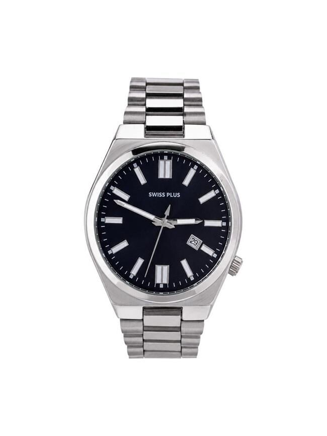 Swiss Plus Erkek Kol Saati - Essential Collection - Model-1 ST3533AGS Black/silver
