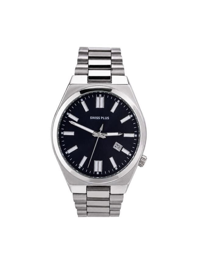 Swiss Plus Erkek Kol Saati - Essential Collection - Model-1 ST3533AGS Black/silver