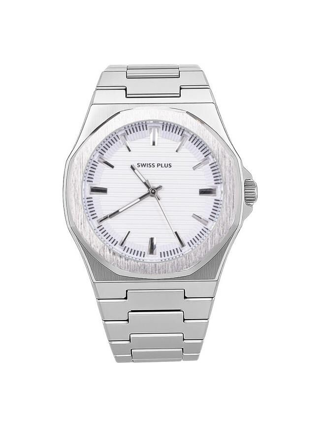 Swiss Plus Erkek Kol Saati - Essential Collection - Model-3 ST3448AGS White/silver