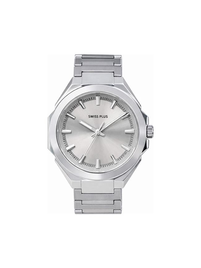 Swiss Plus Erkek Kol Saati - Essential Collection - Model-9 ST3506AGS Max Plus Silver/Silver