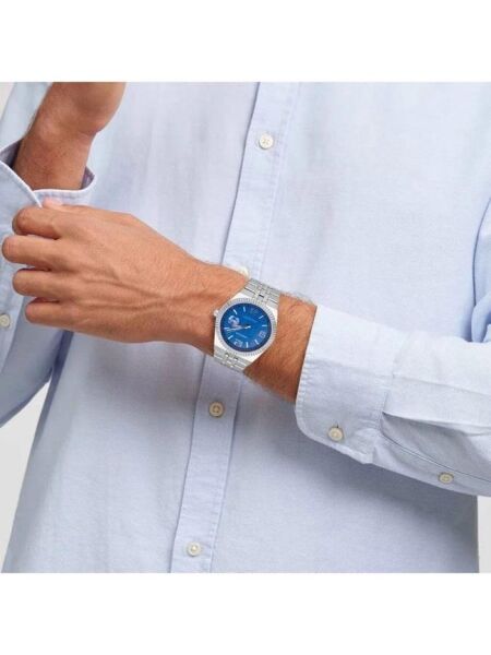 Swiss Plus Erkek Kol Saati - Signature Collection - Model-1 ST3442AGS Blue/silver