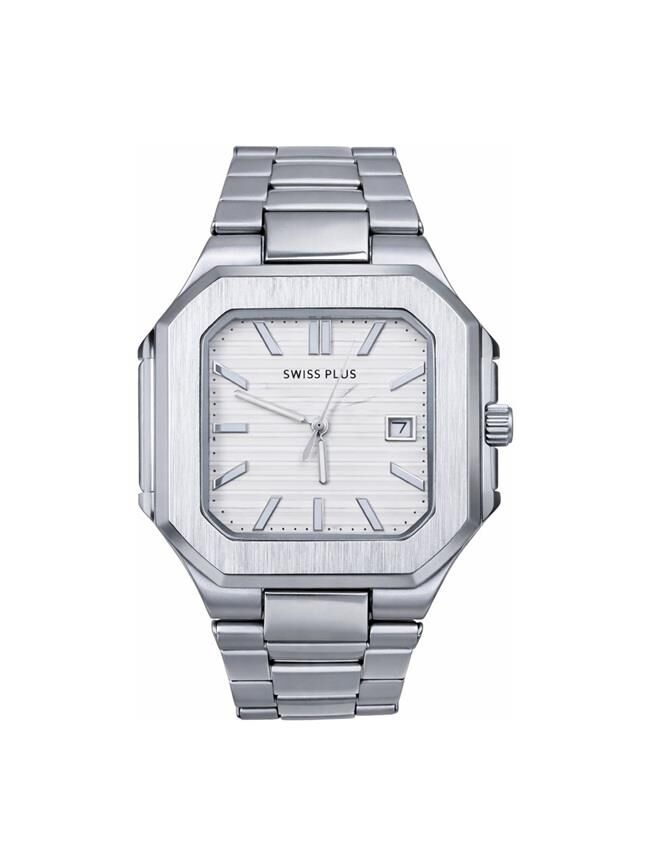 Swiss Plus Erkek Kol Saati - Signature Collection - Model-8 RS23146 White/silver