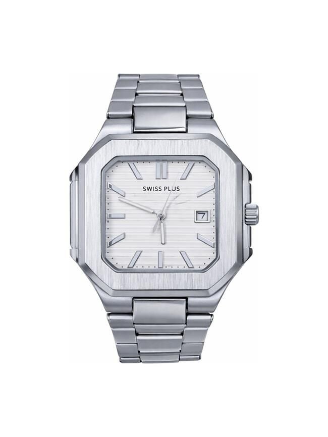 Swiss Plus Erkek Kol Saati - Signature Collection - Model-8 RS23146 White/silver