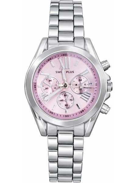 Swiss Plus Kadın Kol Saati - Elegance Collection Model-2 ST0730ABL Pink/silver