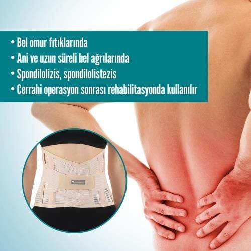 MATRİS Çelik Balenli Korse Lumbostad (26CM) Ortopedik Korse Bel Fıtığı Bel Korsesi