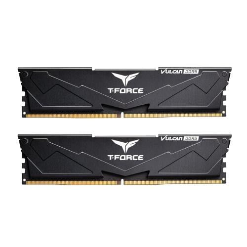 Team T-Force Vulcan Black 32GB 2x16GB 6400Mhz DDR5 CL40 Gaming Ram (FLBD532G6400HC40BDC01)