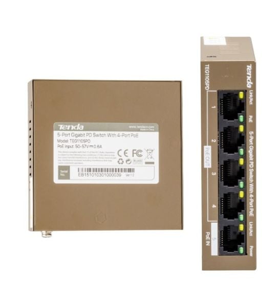 Tenda 5 Port 10/100/1000 PoE Switch