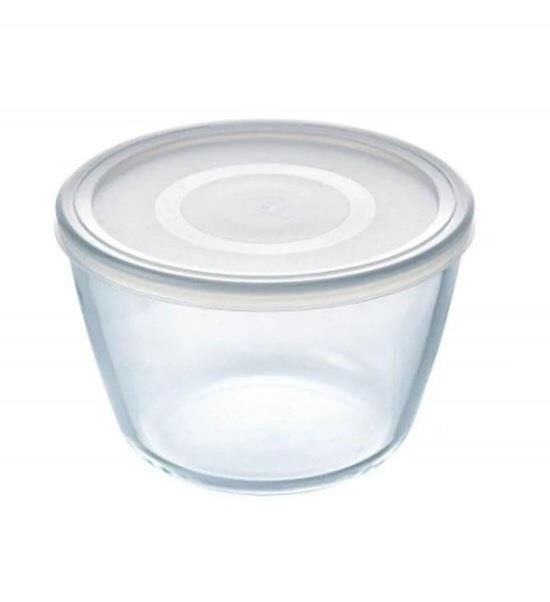 Pyrex Kapaklı Yuvarlak Saklama Kabı 0,6L 152P001/7048