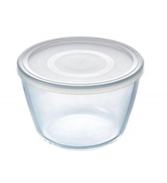 Pyrex Kapaklı Yuvarlak Saklama Kabı 0,6L 152P001/7048
