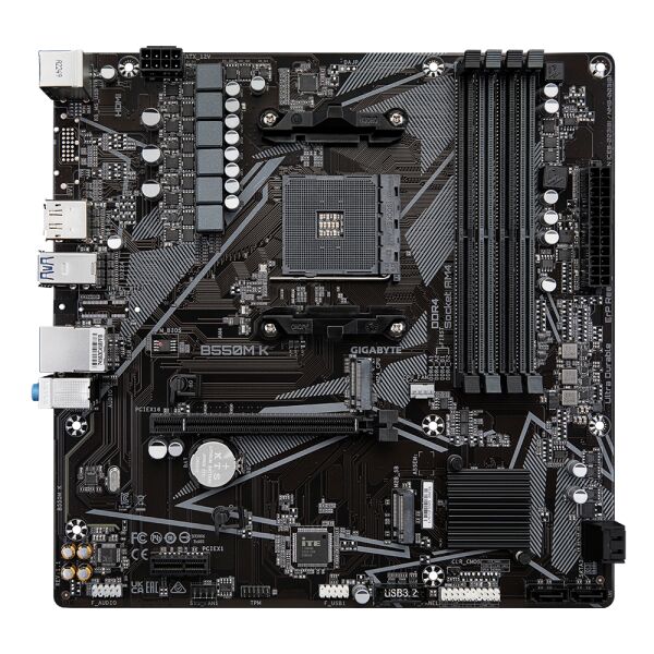 GIGABYTE B550M K DDR4 4733MHz(OC) HDMI M.2 DP mATX AM4