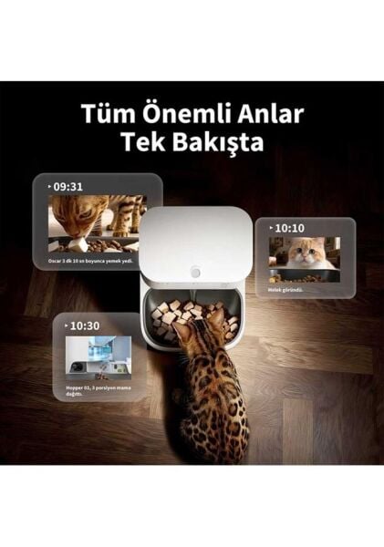 Petkit Yumshare Kameralı Çift Hazneli Akıllı Mama Kabı 2 Beyaz - Yapay Zeka Destekli  (Resmi Distribütör Garantili)