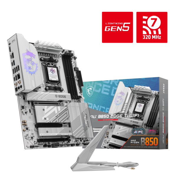 MSI MPG B850 EDGE TI WIFI AM5 DDR5 8400MHZ(OC) HDMI 4x M.2 USB 10Gbs 5G LAN WI-FI 7 ATX