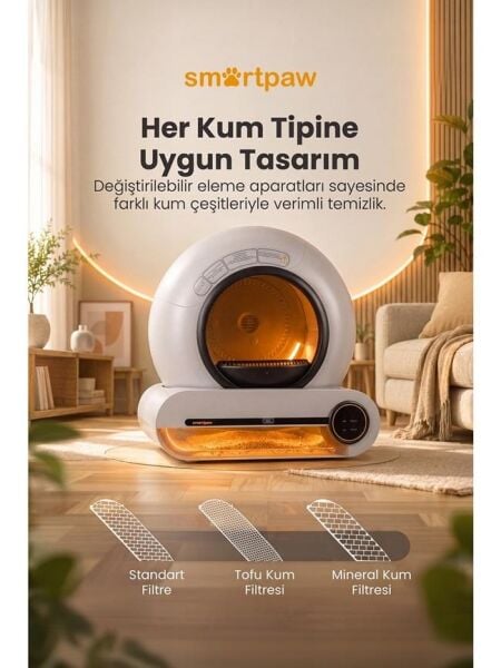 Smartpaw Nova Cat Pro Akıllı Otomatik Kedi Tuvaleti Gri (Türkiye Garantili)