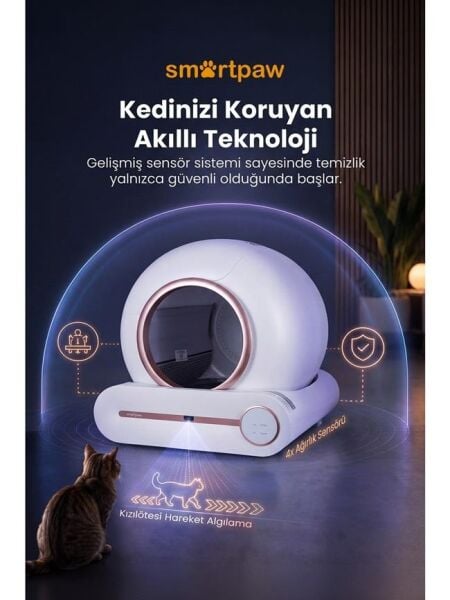 Smartpaw Nova Cat Pro Akıllı Otomatik Kedi Tuvaleti Pembe (Türkiye Garantili)