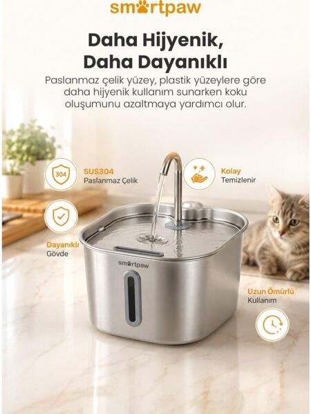 Smartpaw Aqua Prime Kedi Su Pınarı (Distribütör Garantili)