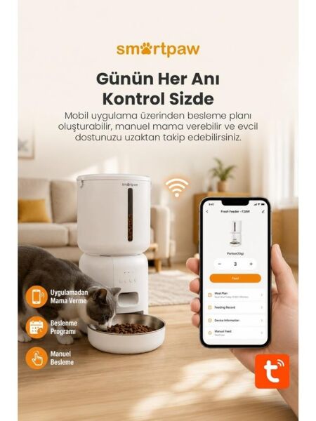 Smartpaw Fresh Feeder Akıllı Otomatik Mama Kabı (Distribütör Garantili)