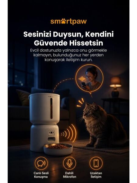 Smartpaw Fresh Feeder Pro Kameralı Akıllı Otomatik Mama Kabı (Distribütör Garantili)
