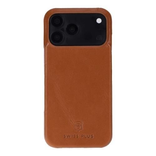 Swiss Plus iPhone 17 Pro Max 18 Pro Max Hakiki Deri Megsafe Turuncu Arka Kapak