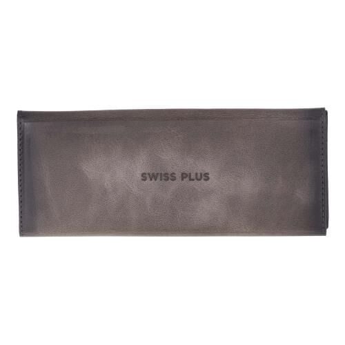 Swiss Plus Premium Vizon Grisi Hakiki Deri Gözlük Kılıfı TN18EF