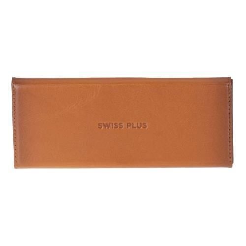 Swiss Plus Premium Açık Kahverengi Hakiki Deri Gözlük Kılıfı RST2EF