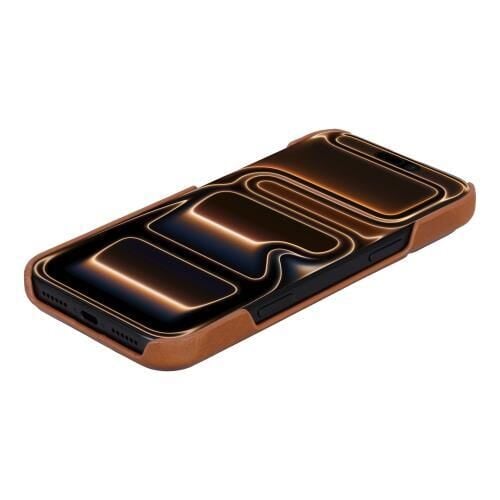 Swiss Plus iPhone 17 Pro Max 18 Pro Max Hakiki Deri Megsafe Turuncu Arka Kapak UJ RST2