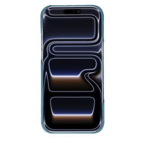 Swiss Plus iPhone 17 Pro Max 18 Pro Max Hakiki Deri Megsafe Mavi Arka Kapak UJ FL09