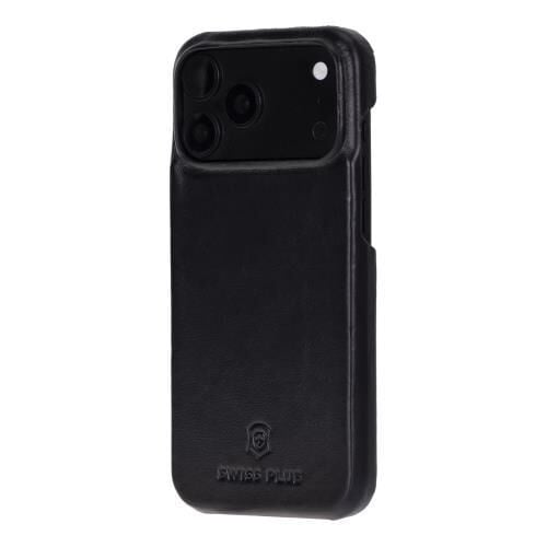 Swiss Plus iPhone 17 Pro 18 Pro Hakiki Deri Megsafe Siyah Arka Kapak UJ RST1