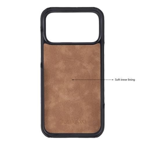 Swiss Plus iPhone 17 Pro 18 Pro Hakiki Deri Megsafe Siyah Arka Kapak UJ RST1