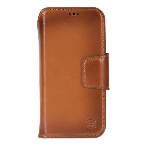 Swiss Plus iPhone 17 Pro Max 18 Pro Max Hakiki Deri Megsafe Kartvizitli Standlı Cüzdan Kılıf Açık Kahverengi Elite RST2EF
